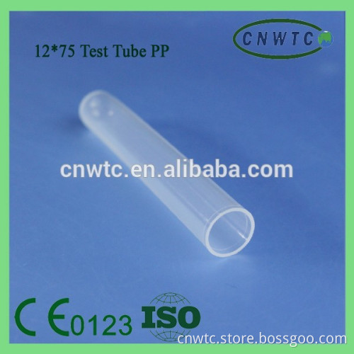 12X75mm plastic test tube